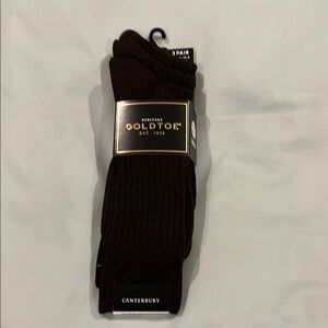 Gold Toe Men's Dark Brown Dress Socks